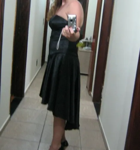 Vestido Festa Preto Tomara Que Caia E Saia Atras É Comprida - Marca Katraca - Tamanho P