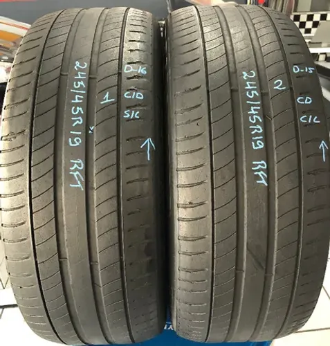 Kit 02 Pneus 245/45r19 Michelin Primacy 3 Run Flat (usados) 1/2