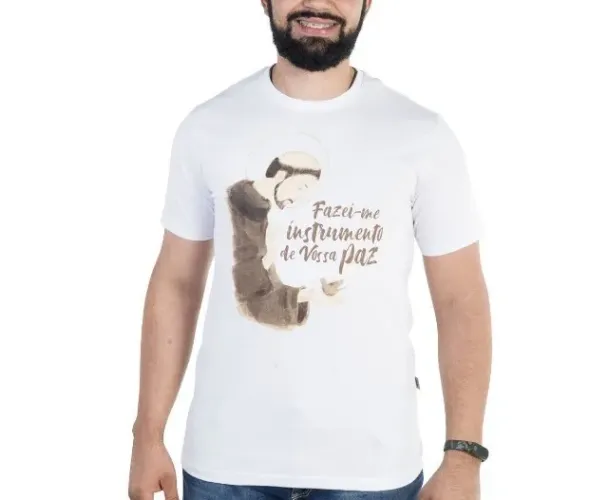 NOVA camiseta são francisco de assis canção nova P - NOVA