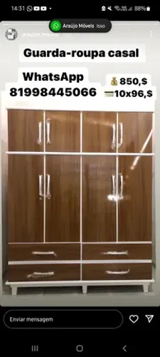 Cuida guarda-roupa casal novo 900$ frete grátis