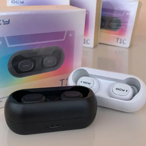 QCY T1C TWS Bluetooth 5.1 Fones De Ouvido Sem Fio 3D HiFi Stereo Earbuds Bass Fone