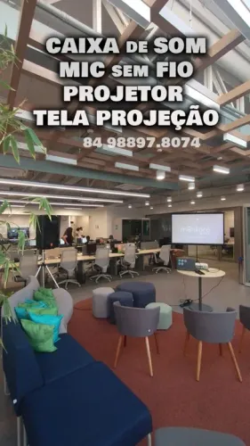 Kit Completo Som Projetor e Telão