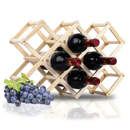 Suporte Para Vinhos Madeira 8 Garrafas 5596  32.5x41.5x12cm