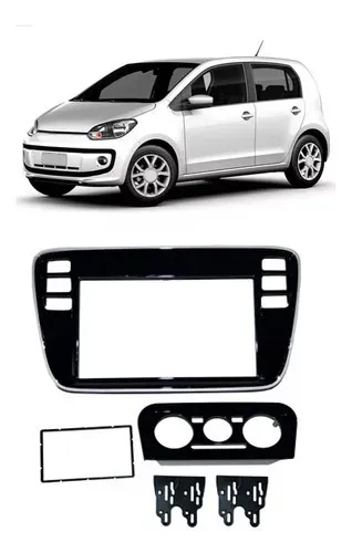Moldura Painel Dvd 2 Din Mp5 Vw Up 2014 A 2016 Black Piano