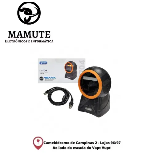 Leitor de Código de Barras 1D e 2D Usb (KP-LE704)