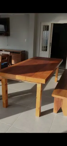 Mesa em madeira demolição 2 metros 