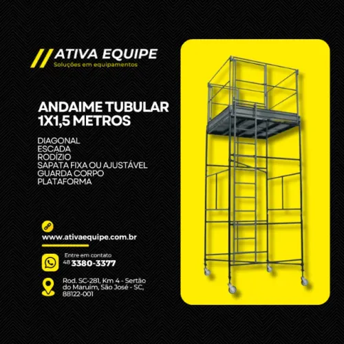 Locação de Andaime Tubular 1,5m