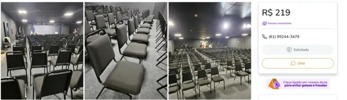 Cadeiras para Auditório