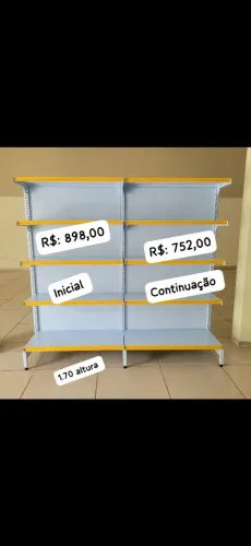 Prateleiras de Aço Reforçadas - 1.70m Altura