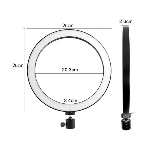 Ring Light para Celular 26cm - Novo