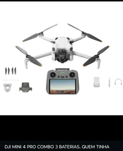 Drone DJI Mini 4 Pro Combo 3 Baterias novo!!!