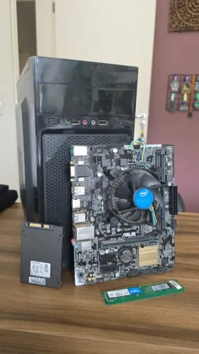 TROCO POR CELULAR Kit PC - Gabinete + Placa-mãe + Cooler + SSD 120GB