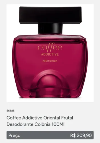 Coffee Addictive Oriental frutal colônia 100ml