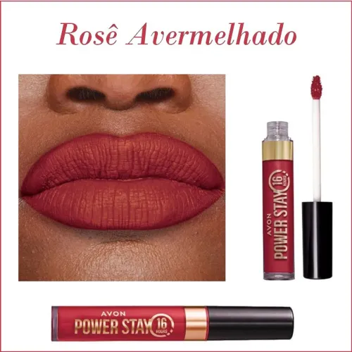 Batom Matte POWER STAY 16hs- Rose Avermelhado "