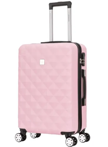 [LACRADA] SANTINO, Mala de Viagem Média Madrid Rígida 360° - ABEV501M Cor: Pink