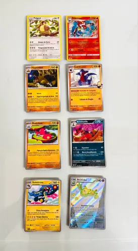 Pokémon Estágio 1 e 2 - Pack com 8 cartas originais 