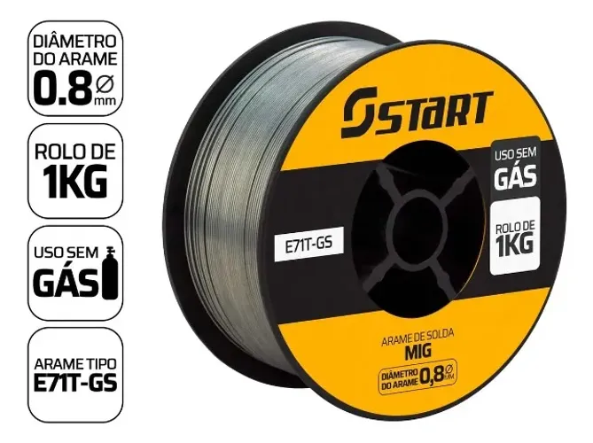 Arame Solda Mig Uso Sem Gás 0.8mm Rolos De 1kg Cada