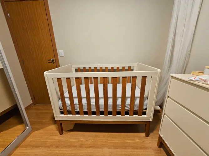 Berço cama com colchão