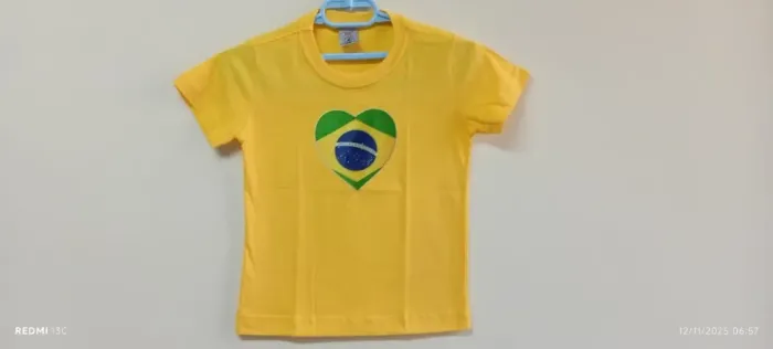 Camiseta Infantil Algodão Tema Brasil nº6