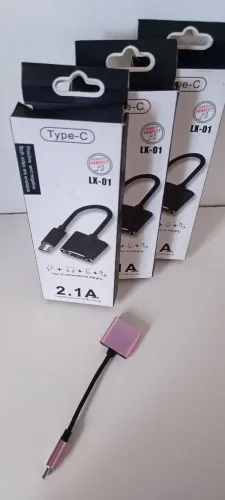 Adaptador Tipo C para Fone e Carregamento 2 em 1