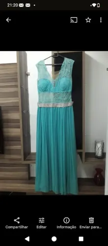Vestido de festa azul Tiffany