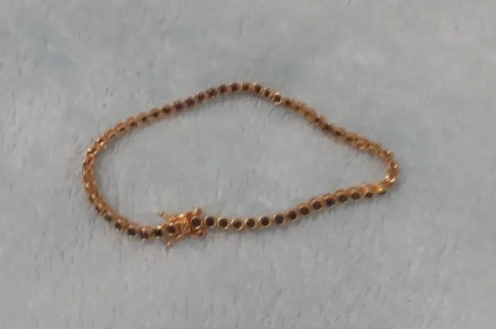 Pulseira tipo Riviera- Zircônia Preta