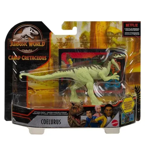 Jurassic World Conjunto De Ataque Coelurus Mattel Original Novo e Lacrado de Fábrica