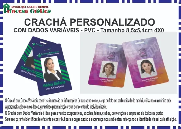 Crachá personalizado