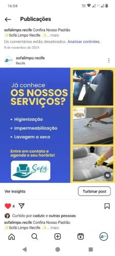 Sofa limpo 