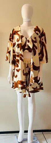Conjunto kimono com 3 peças 