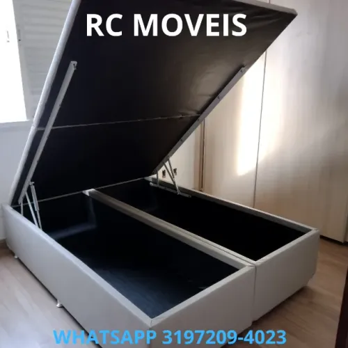 Cama Box Baú Casal Bipartido 1,38 x 1,88 - Alta Qualidade e Durabilidade