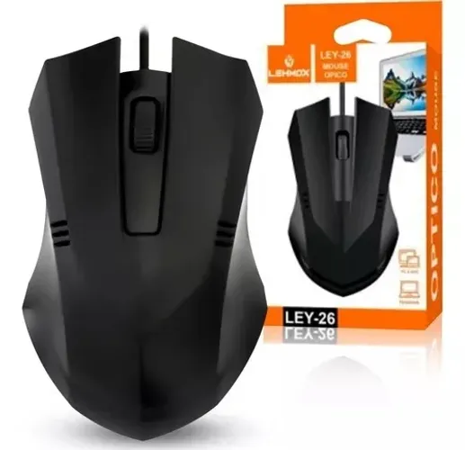 Mouse Com Fio Óptico Usb
