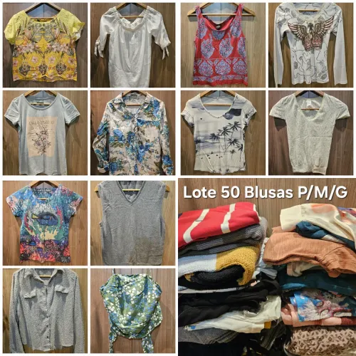 Lote 50 Blusas Femininas Tam P M G
