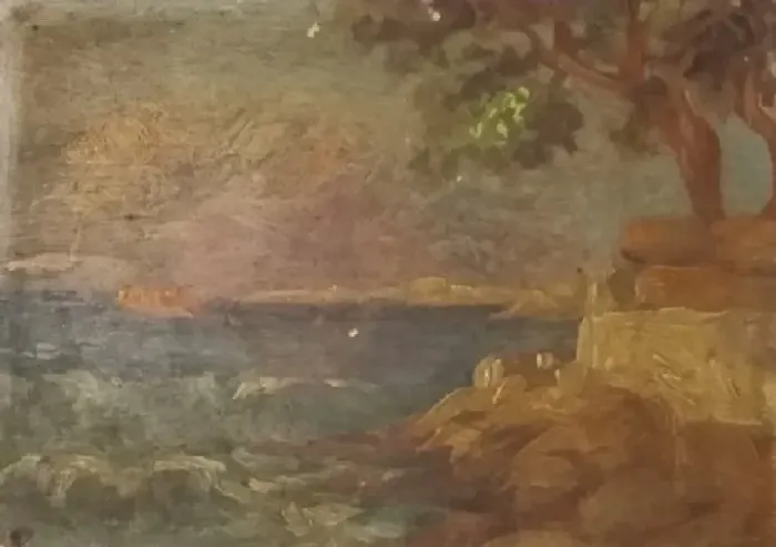 Pintura à óleo sobre madeira de José Pancetti - Raridade dos anos 40 - É vintage