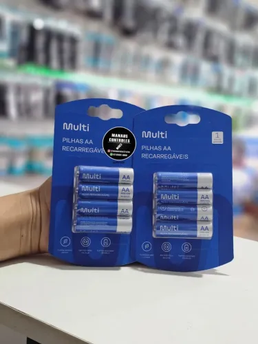 Pilha Recarregável AA com 4