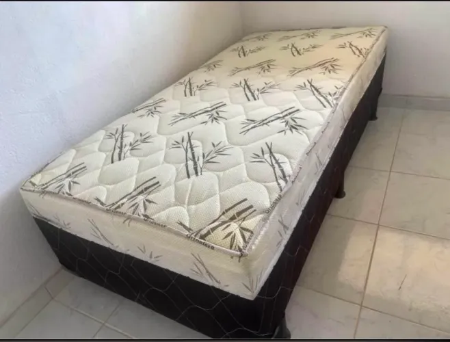 Cama Box Solteiro com Colchão de 10Cm Acoplado
