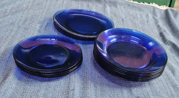 Jogo de pratos duralex azul