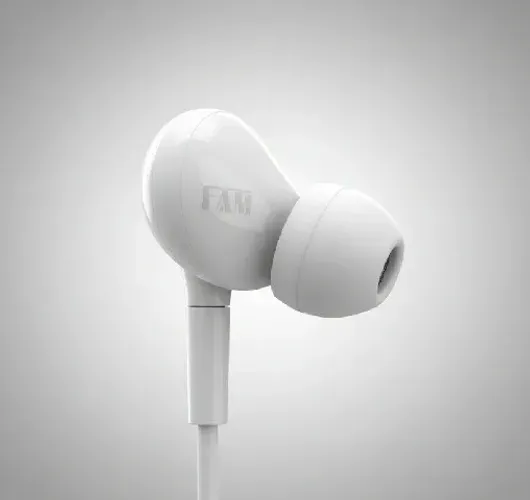Fone de Ouvido com fio Tipo C In-Ear FAM E-087C - Branco