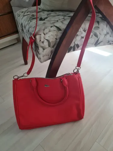 Bolsa tote lacoste...original..Nova...vermelho.