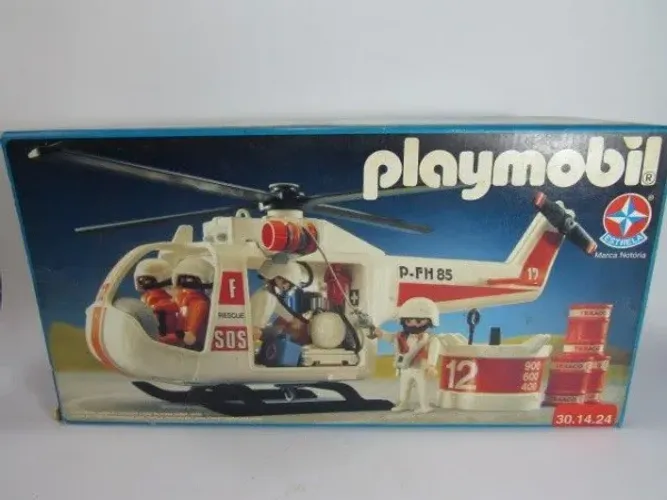 PLAYMOBIL ESTRELA - HELICÓPTERO DE RESGASTE, código 30.14.24, na caixa original. Fabricado