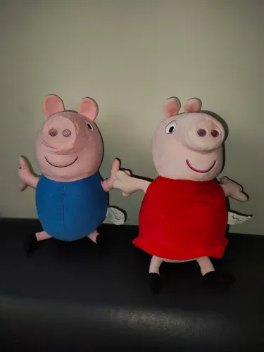 Kit com 2 Pelúcias: Peppa e George Pig originais 