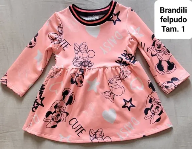 Vestido Brandili Minnie Felpudo Tam. 1