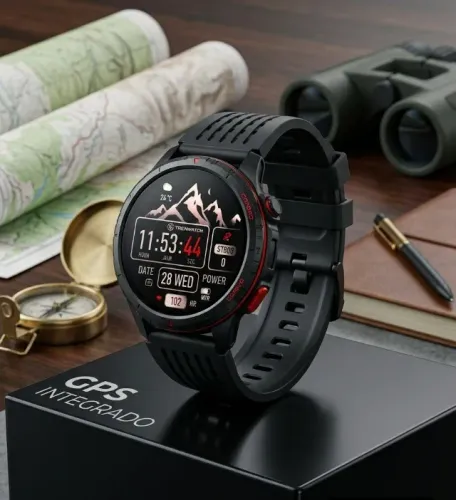 Smartwatch Wearzone Kron Esportivo À Prova D'água Gps Strava
