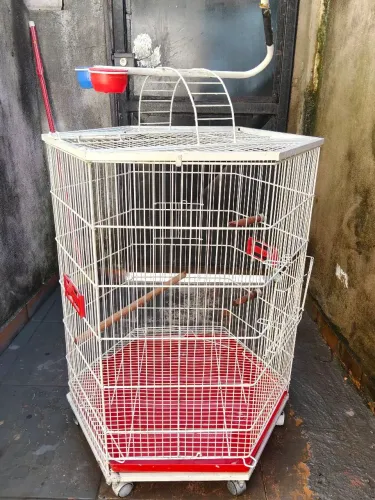 Gaiola grande, para papagaio e pássaros
