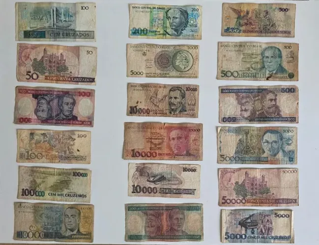 Coleção 18 cédulas antigas do Brasil - diversas épocas