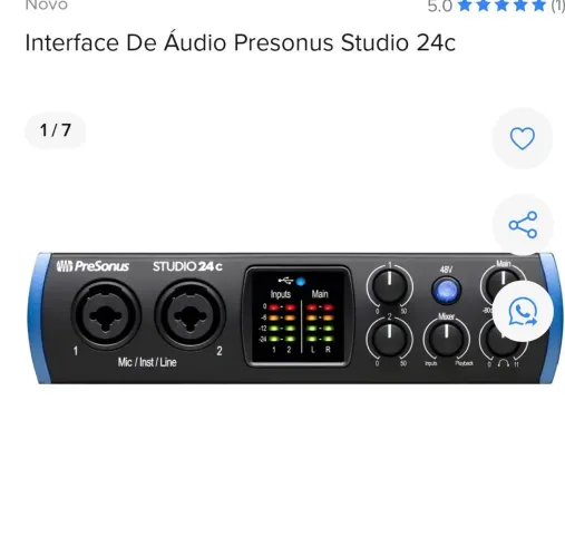 Interfece presonus Studio 24c 