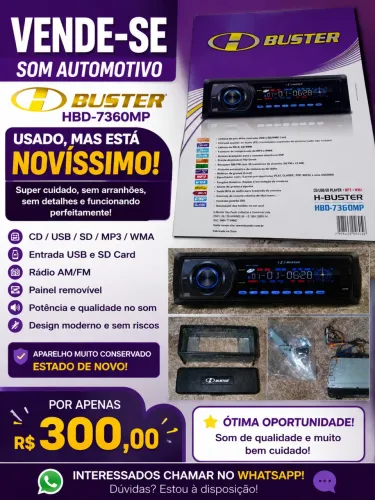 VENDE-SE RÁDIO BUSTER HBD-7360MP