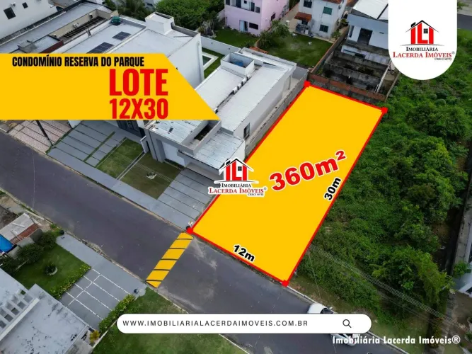 Reserva do Parque, Lote 12x30=360m², Terreno na Ponta Negra, Terraplanado, Lazer