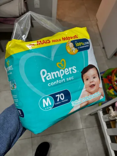 Fralda Pampers Confort Sec - tamanho M - 70 fraldas