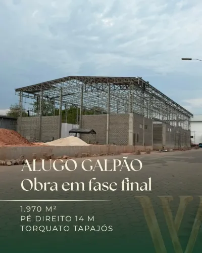 Galpão logístico/industrial, 1.970 m², fase de conclusão na Av. Torquato Tapajós